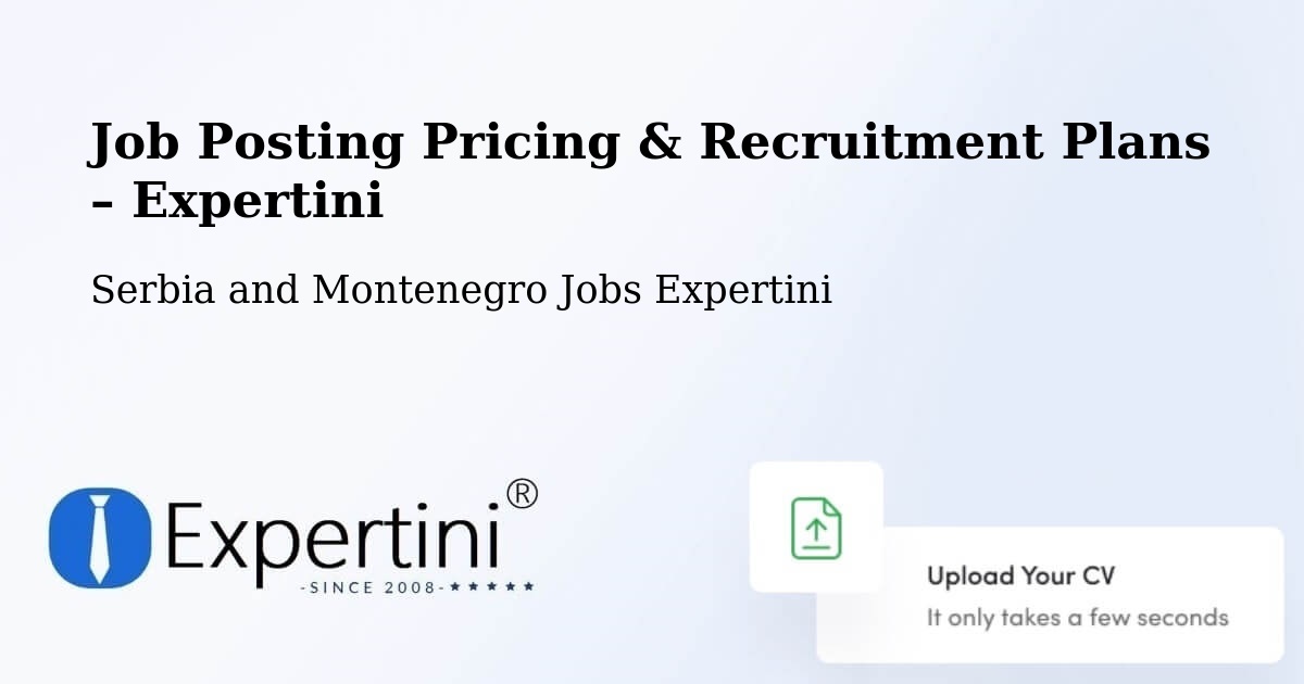 Job Posting Pricing & Recruitment Plans – Wendover - Wendover, Serbia and Montenegro Jobs Expertini